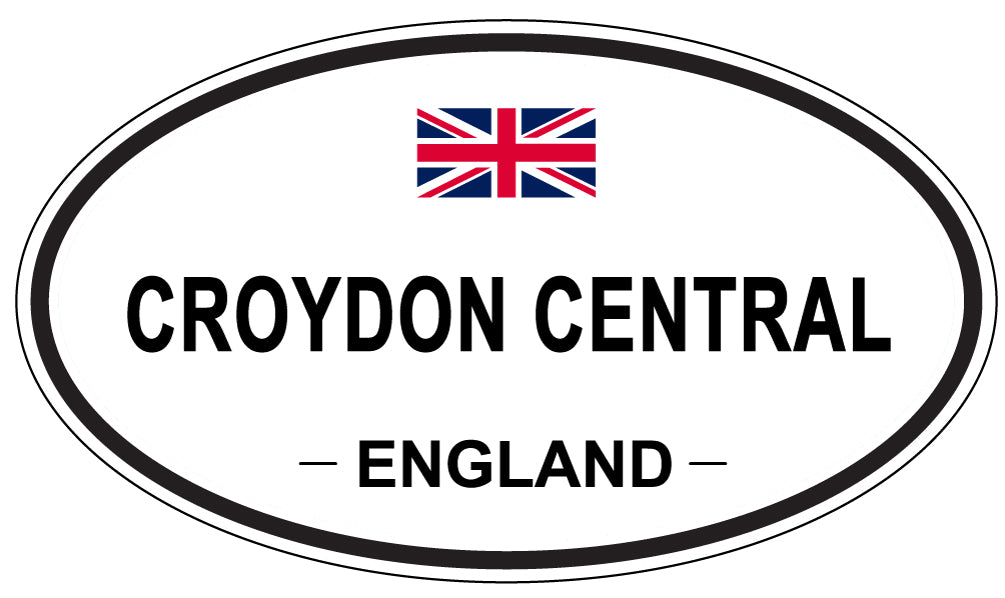 CROYDON CENTRAL, ENGLAND - Oval Sticker