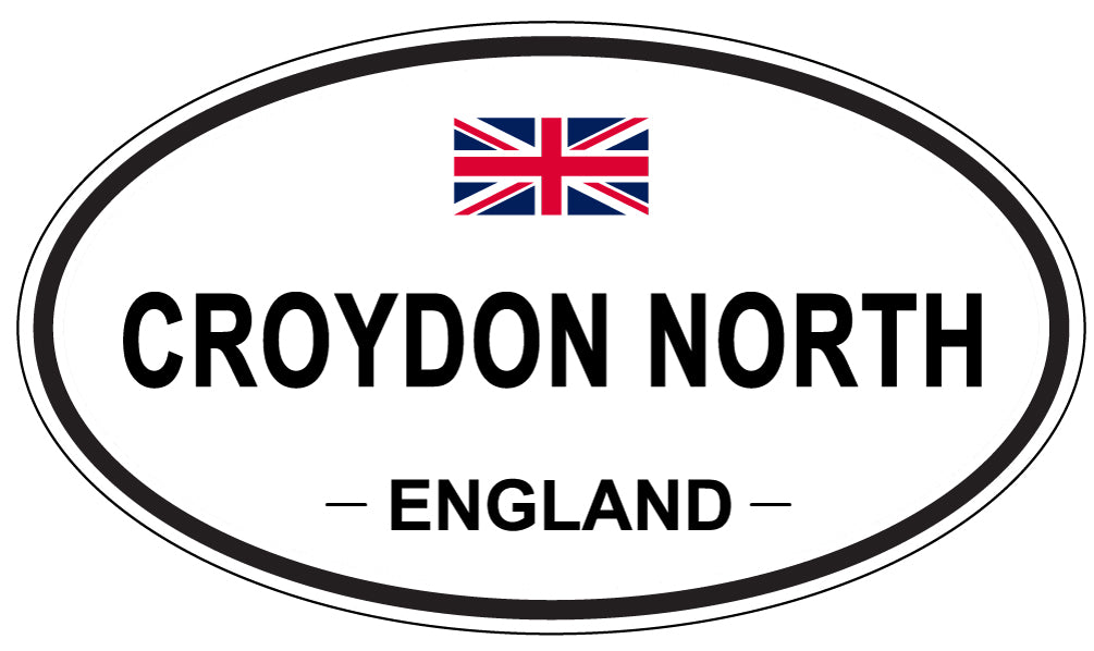 CROYDON NORTH, ENGLAND - Oval Sticker