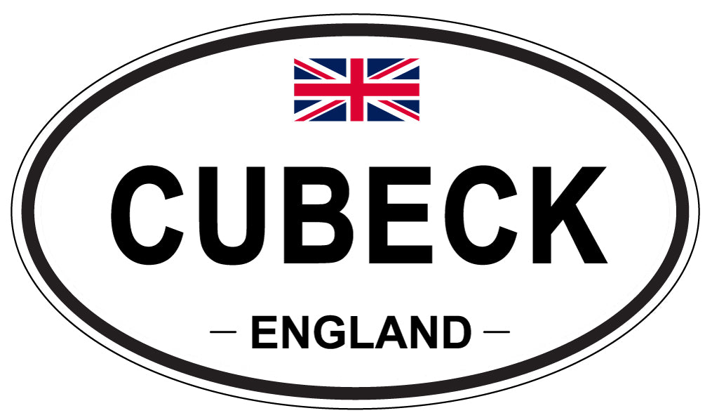 CUBECK, ENGLAND - Oval Sticker