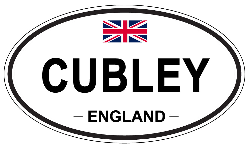CUBLEY, ENGLAND - Oval Sticker