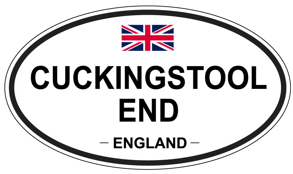CUCKINGSTOOL END, ENGLAND - Oval Sticker