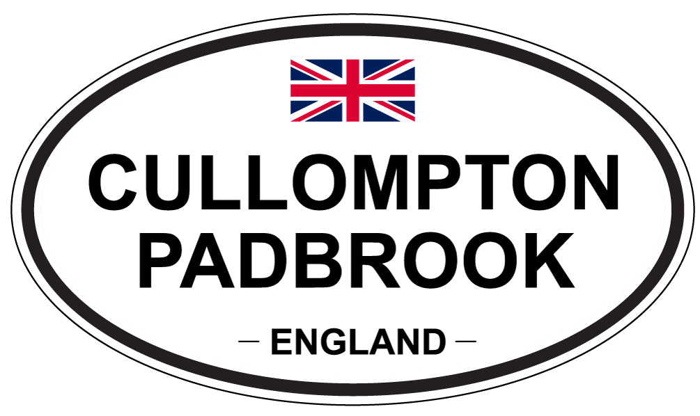 CULLOMPTON PADBROOK, ENGLAND - Oval Sticker