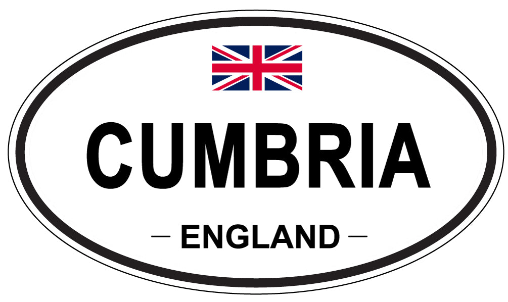 CUMBRIA, ENGLAND - Oval Sticker