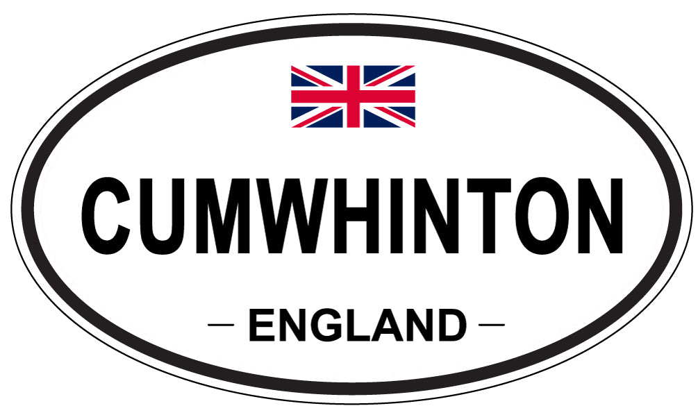 CUMWHINTON, ENGLAND - Oval Sticker