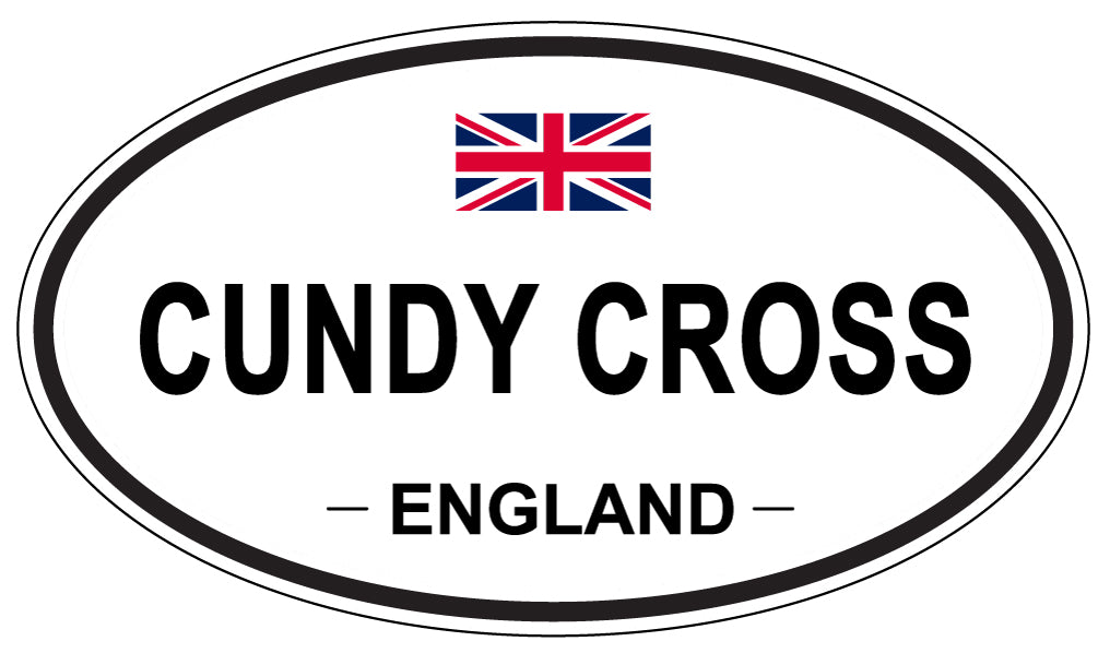 CUNDY CROSS, ENGLAND - Oval Sticker