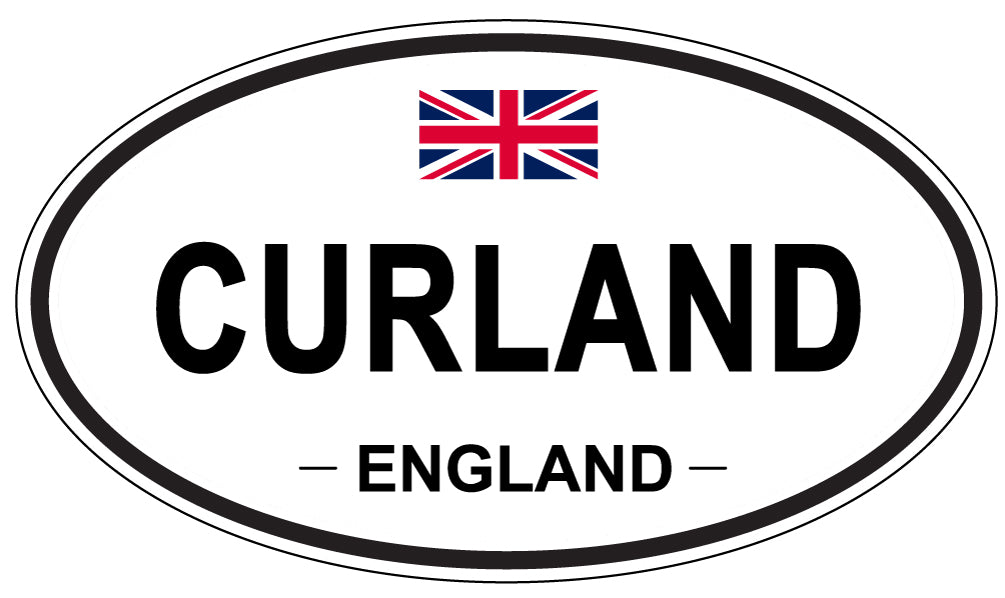 CURLAND, ENGLAND - Oval Sticker