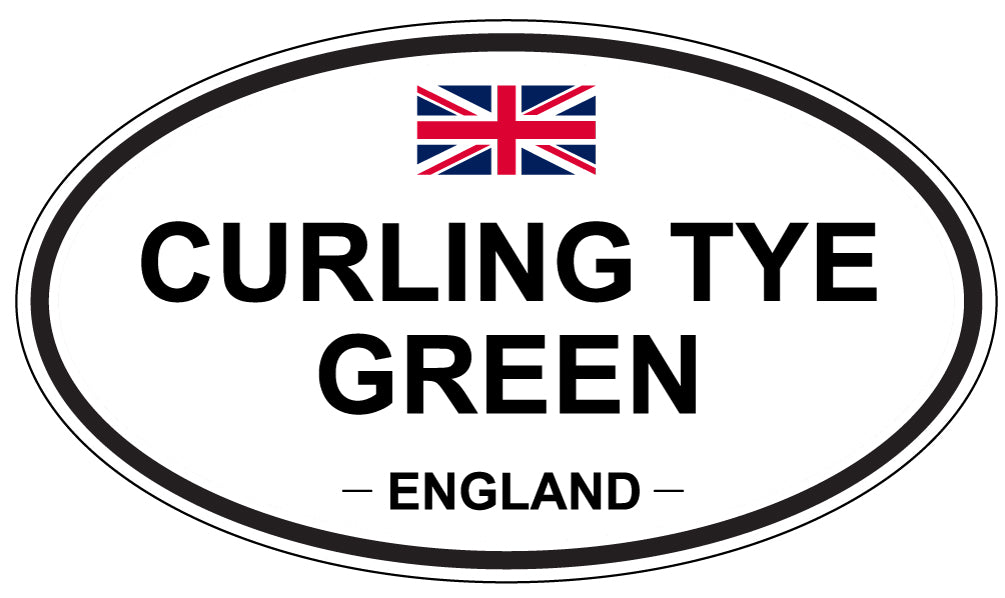 CURLING TYE GREEN, England - Oval Magnet