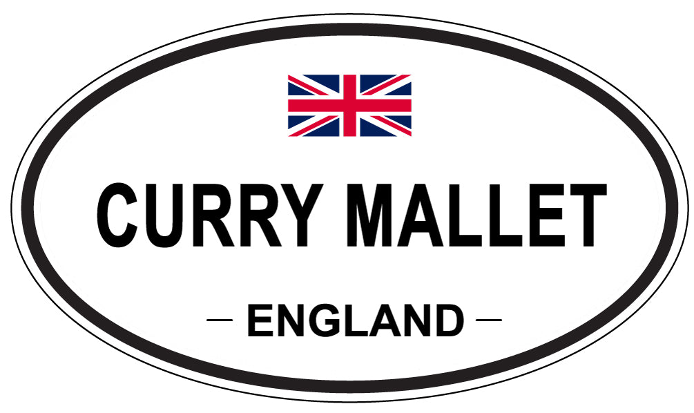 CURRY MALLET, ENGLAND - Oval Sticker