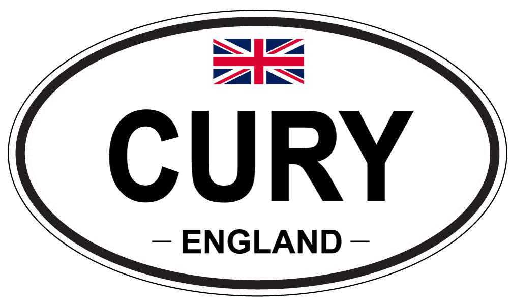 CURY, ENGLAND - Oval Sticker