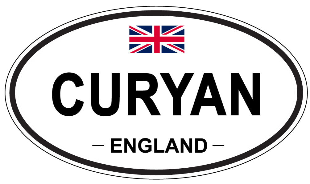 CURYAN, ENGLAND - Oval Sticker