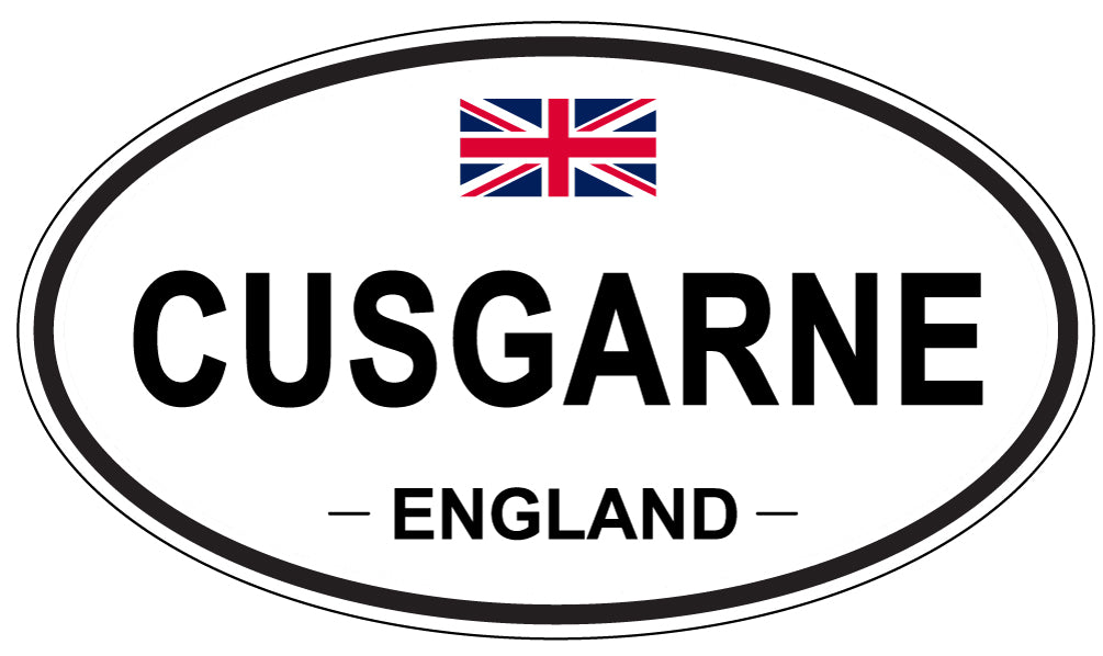CUSGARNE, ENGLAND - Oval Sticker