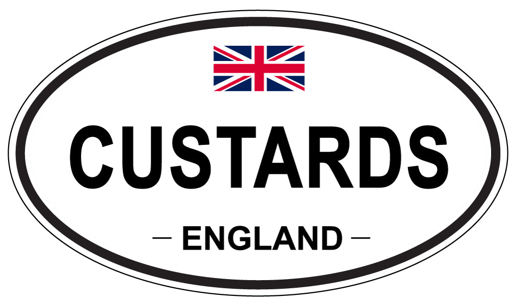 CUSTARDS, England - Oval Magnet