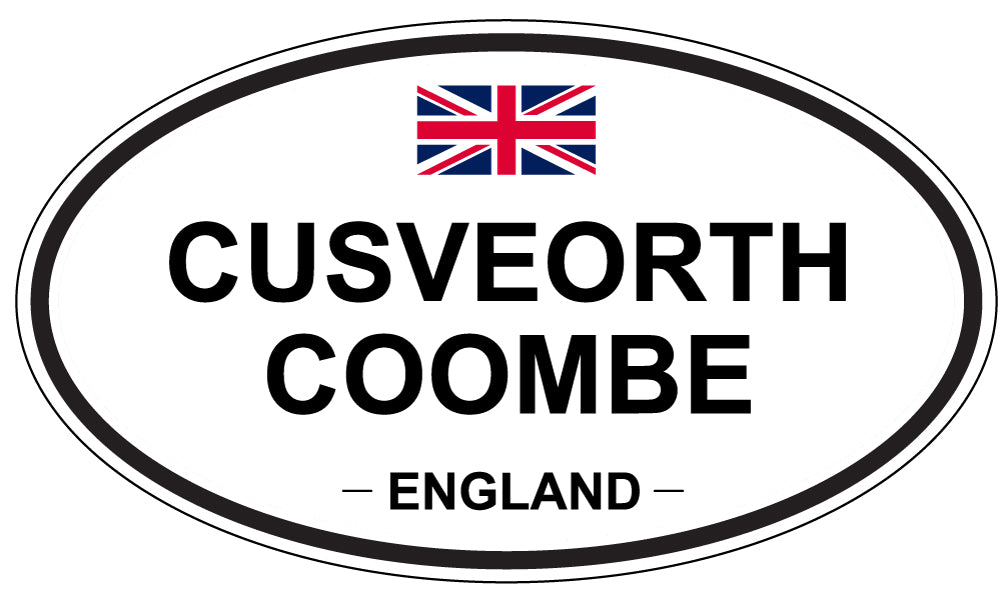 CUSVEORTH COOMBE, ENGLAND - Oval Sticker