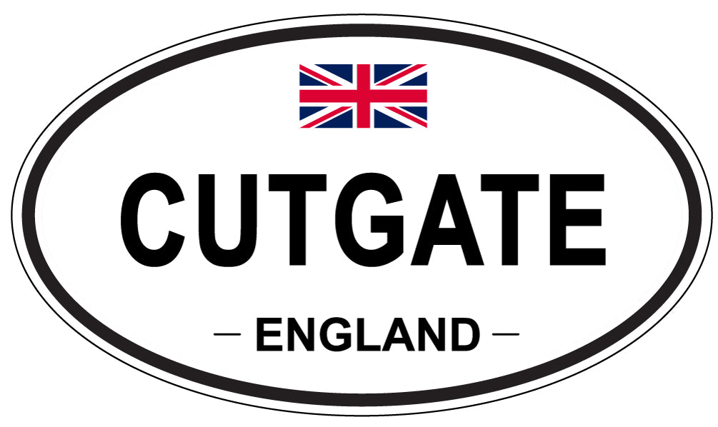 CUTGATE, England - Oval Magnet