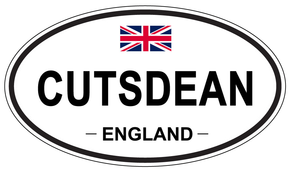 CUTSDEAN, ENGLAND - Oval Sticker