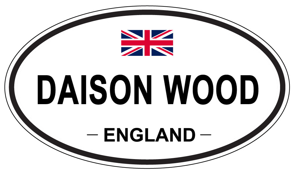 DAISON WOOD, ENGLAND - Oval Sticker