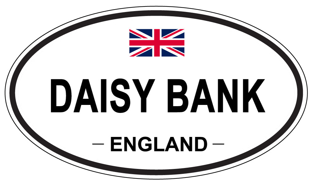 DAISY BANK, ENGLAND - Oval Sticker