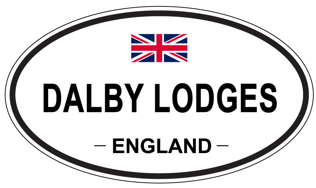 DALBY LODGES, ENGLAND - Oval Sticker