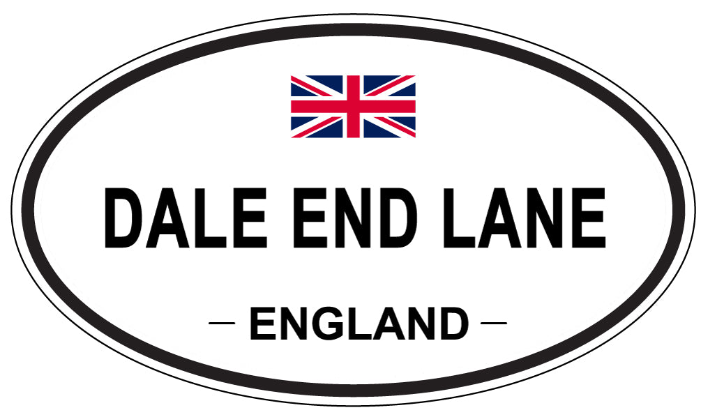 DALE END LANE, England - Oval Magnet