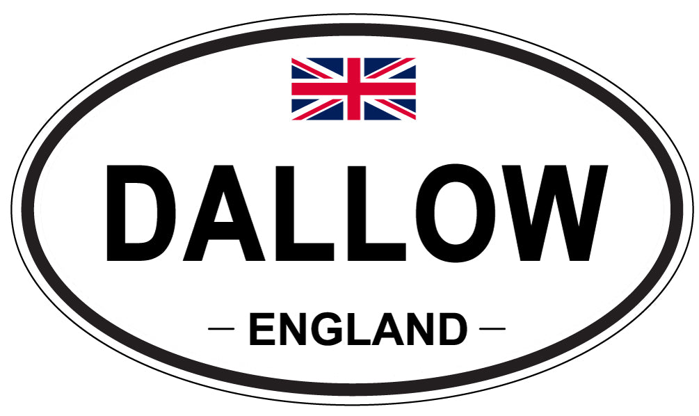 DALLOW, ENGLAND - Oval Sticker