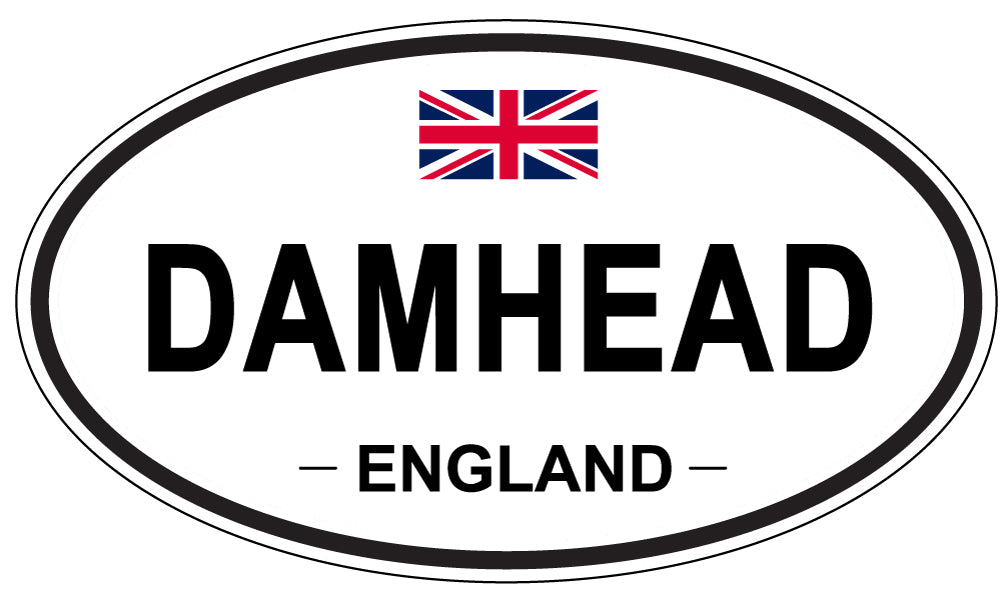 DAMHEAD, ENGLAND - Oval Sticker