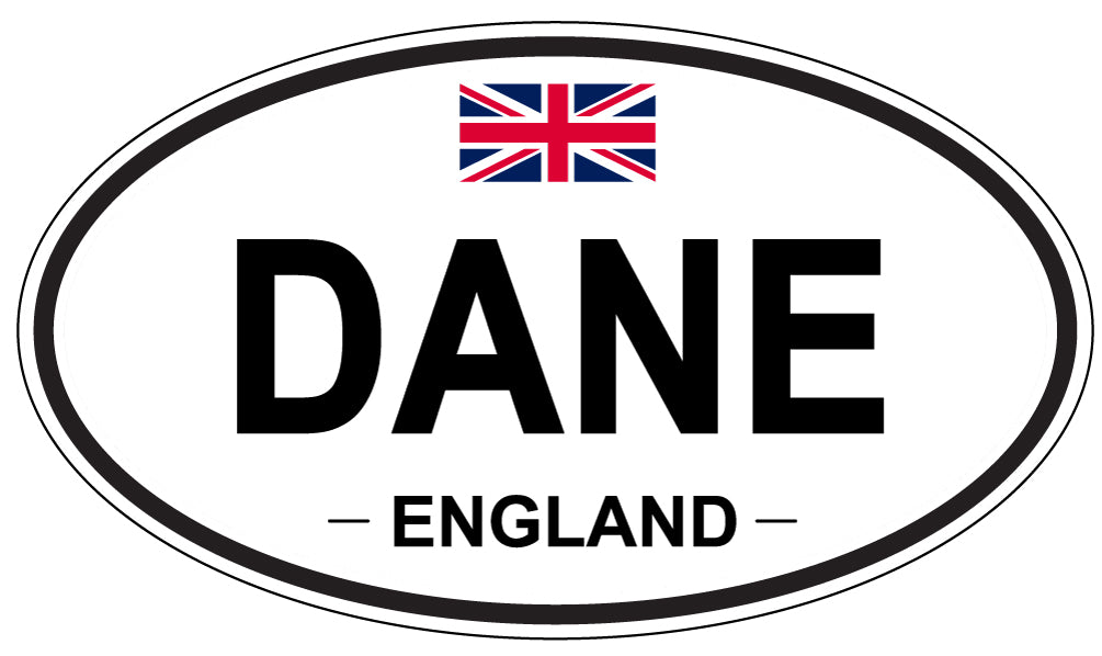 DANE, ENGLAND - Oval Sticker