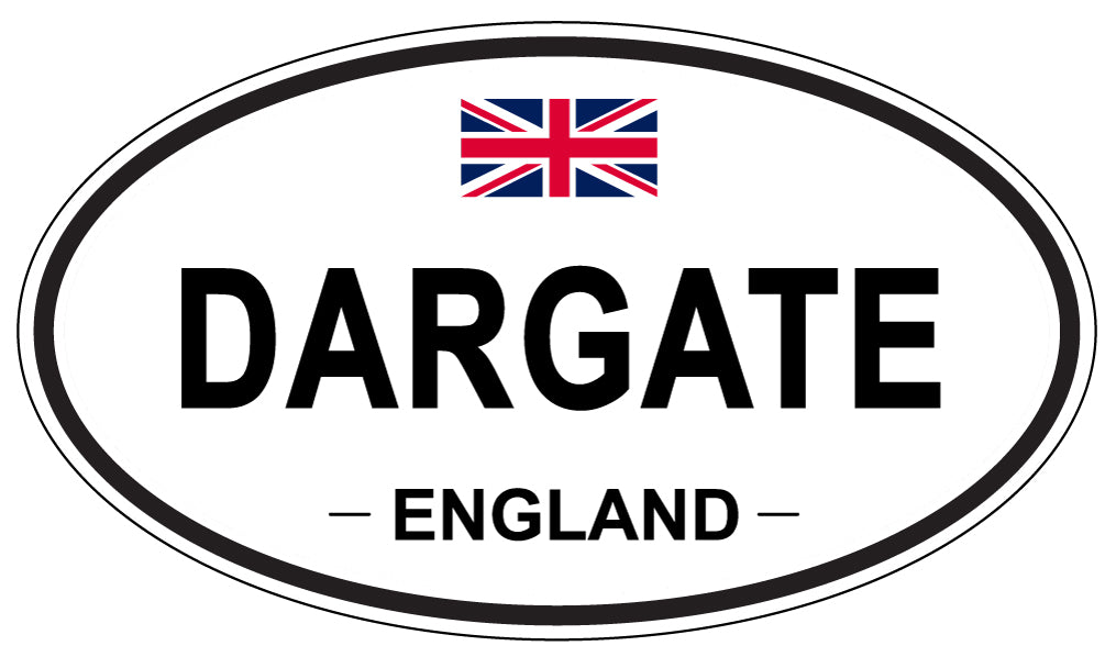DARGATE, ENGLAND - Oval Sticker