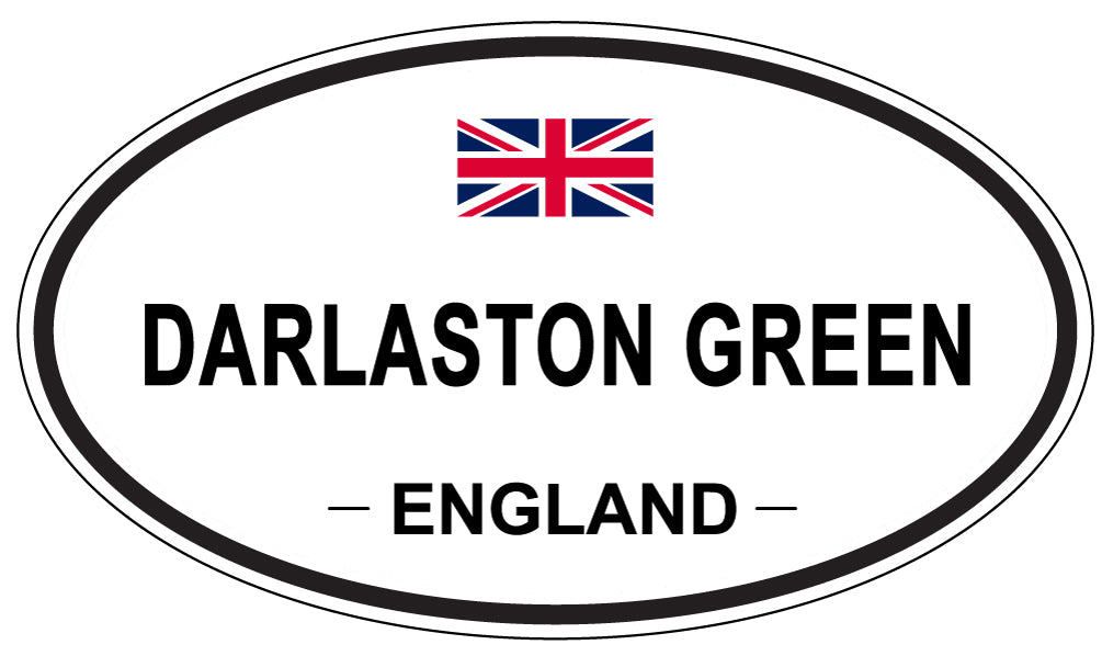 DARLASTON GREEN, ENGLAND - Oval Sticker