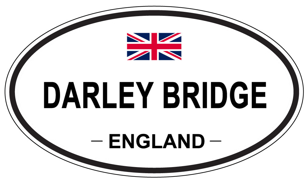 DARLEY BRIDGE, ENGLAND - Oval Sticker