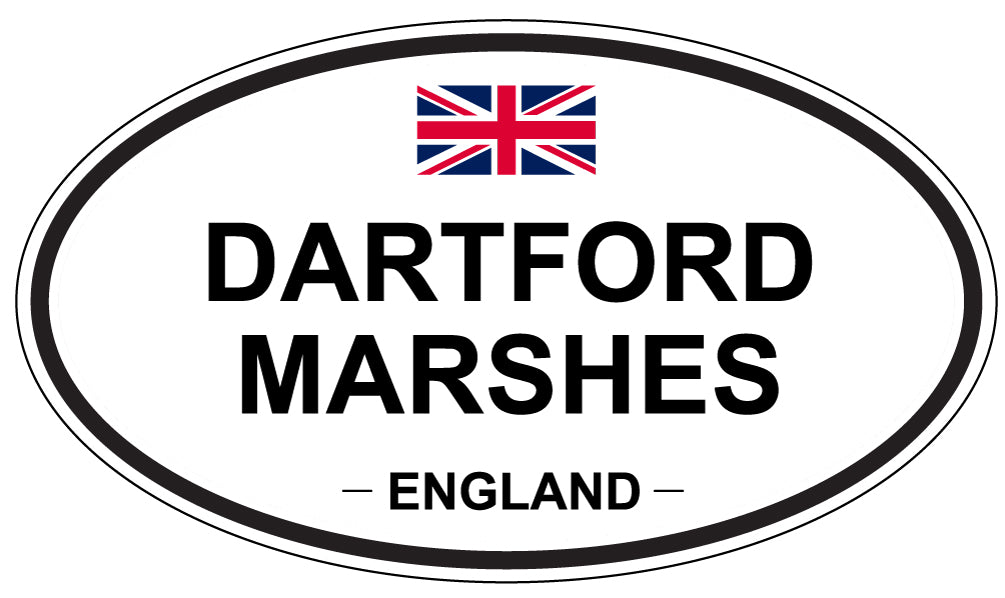DARTFORD MARSHES, ENGLAND - Oval Sticker