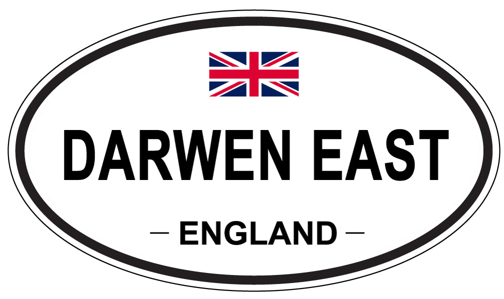 DARWEN EAST, ENGLAND - Oval Sticker