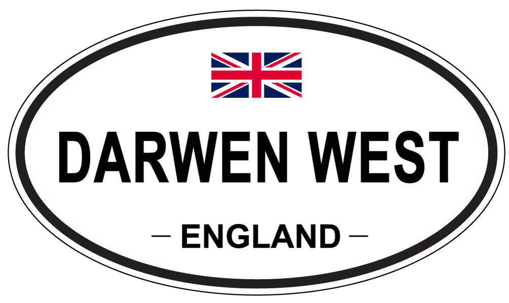 DARWEN WEST, ENGLAND - Oval Sticker