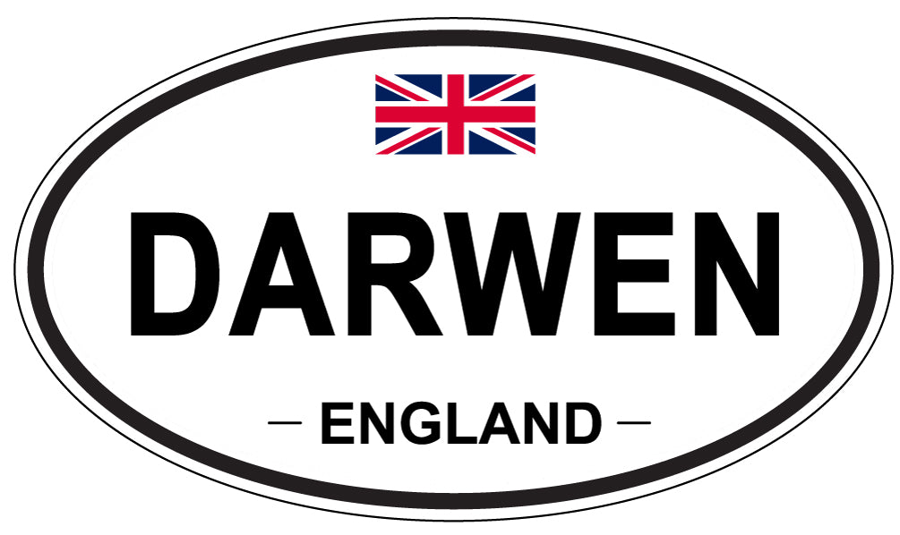 DARWEN, ENGLAND - Oval Sticker