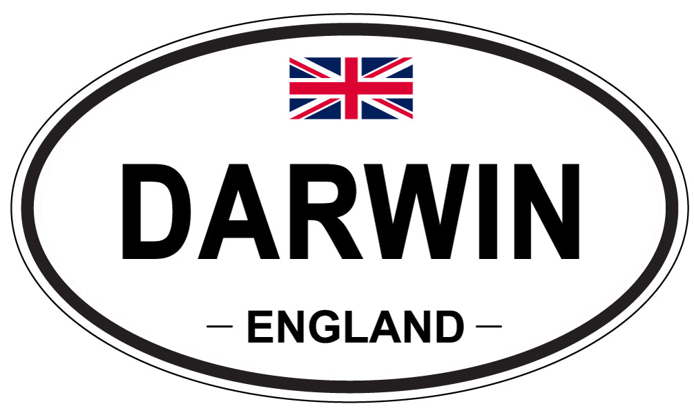 DARWIN, ENGLAND - Oval Sticker