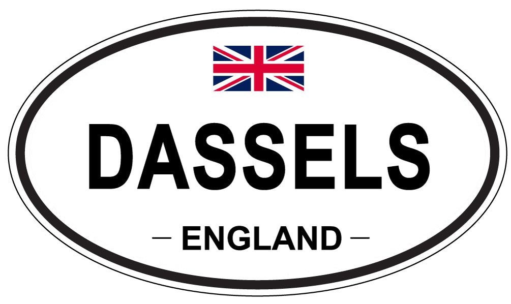 DASSELS, ENGLAND - Oval Sticker