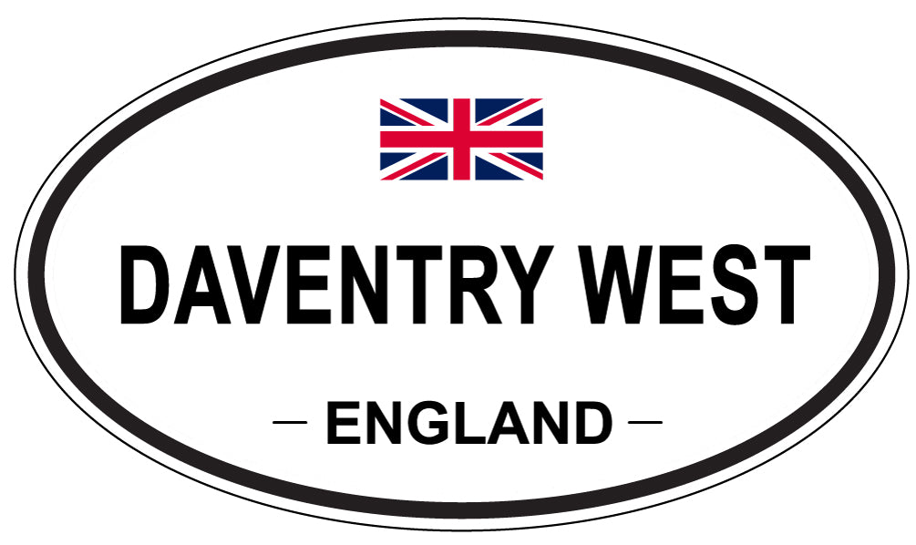 DAVENTRY WEST, ENGLAND - Oval Sticker