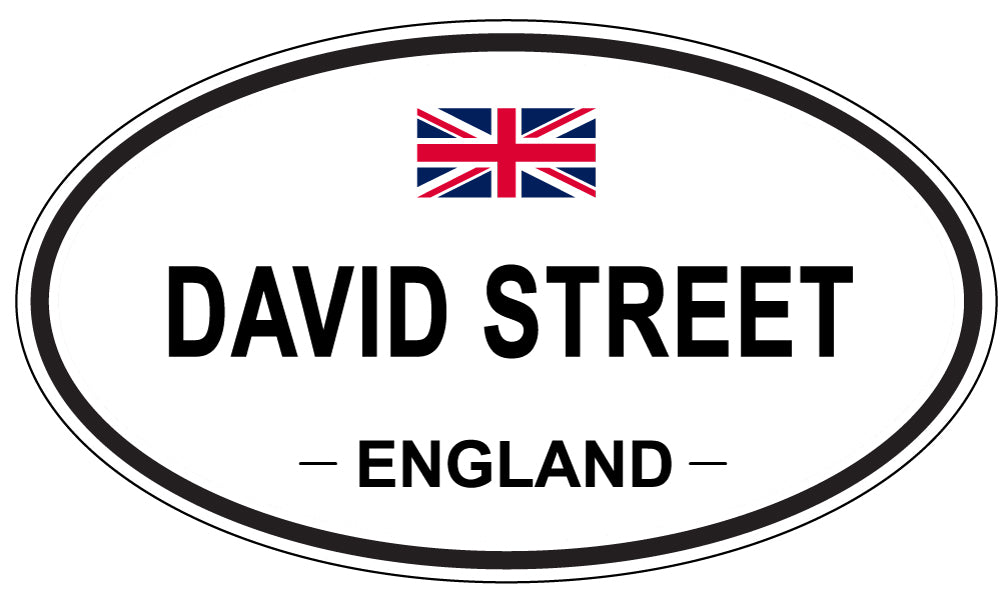 DAVID STREET, England - Oval Magnet
