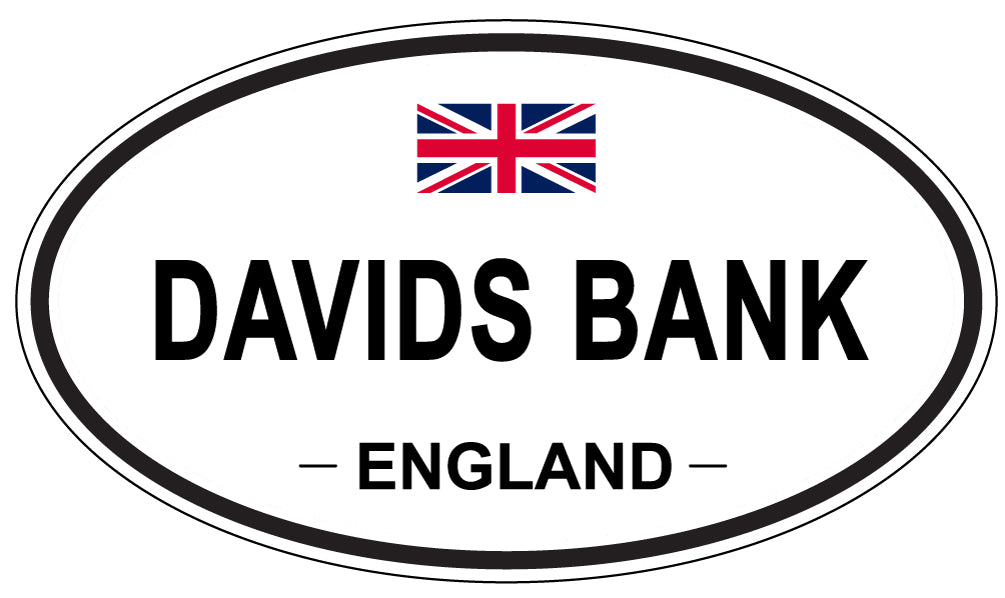 DAVIDS BANK, England - Oval Magnet