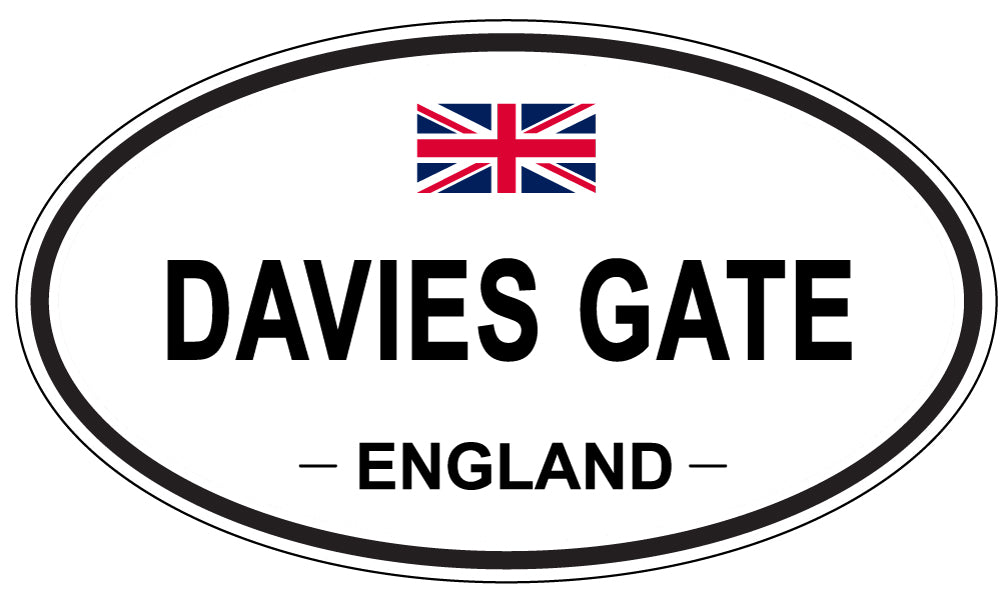 DAVIES GATE, ENGLAND - Oval Sticker