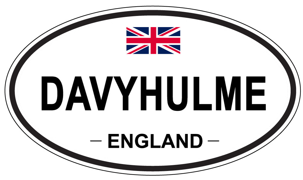 DAVYHULME, ENGLAND - Oval Sticker