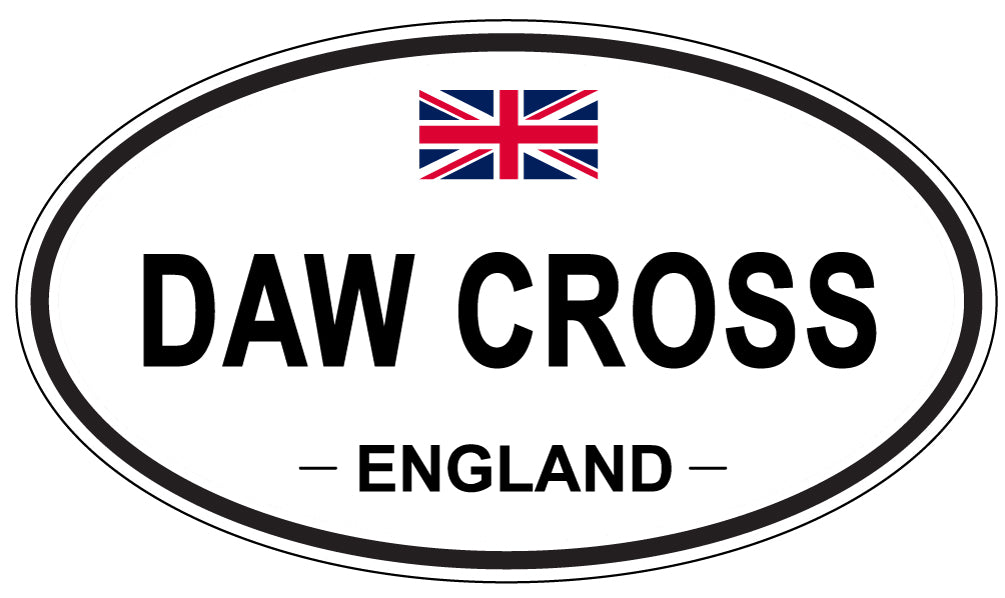 DAW CROSS, ENGLAND - Oval Sticker