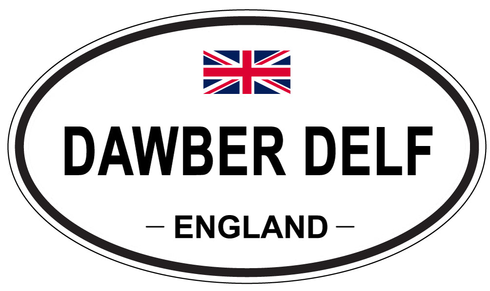 DAWBER DELF, ENGLAND - Oval Sticker