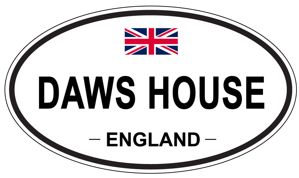 DAWS HOUSE, ENGLAND - Oval Sticker