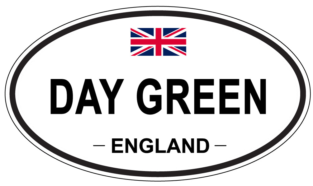 DAY GREEN, ENGLAND - Oval Sticker