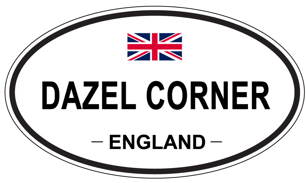 DAZEL CORNER, ENGLAND - Oval Sticker