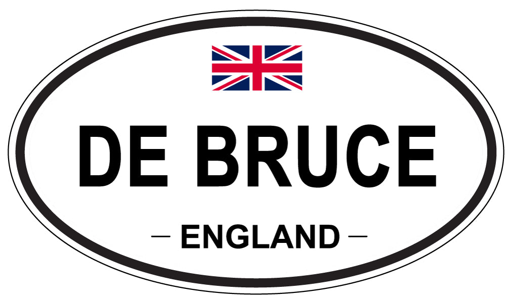 DE BRUCE, England - Oval Magnet