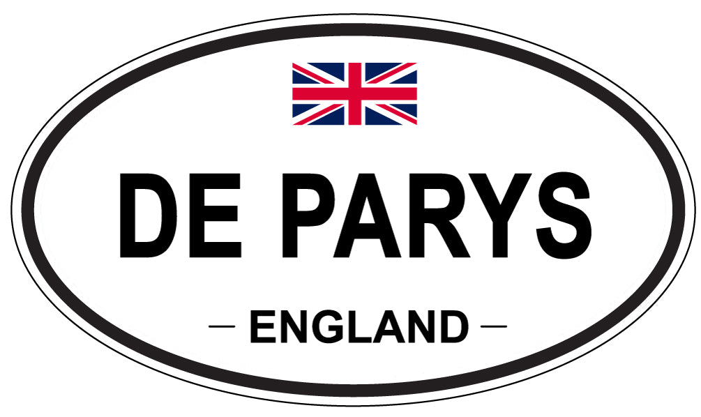 DE PARYS, ENGLAND - Oval Sticker