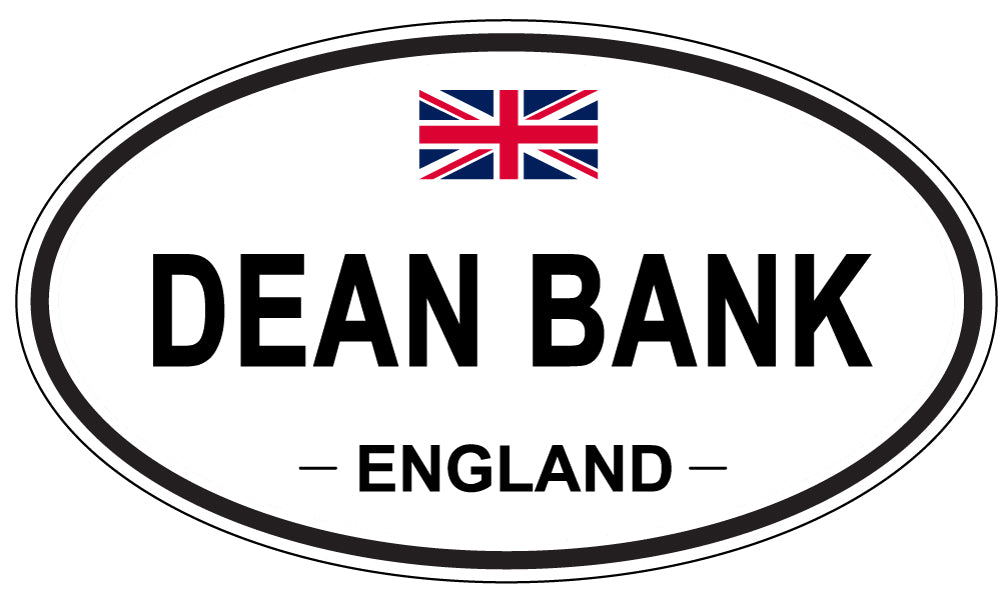 DEAN BANK, ENGLAND - Oval Sticker