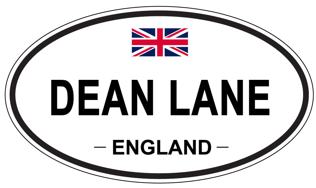 DEAN LANE, ENGLAND - Oval Sticker