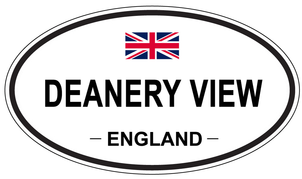 DEANERY VIEW, ENGLAND - Oval Sticker